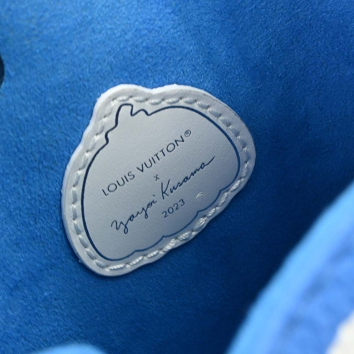 Louis Vuitton Nano Noé x Yayoi Kusama Vintage Bucket Bag in Blue Leather