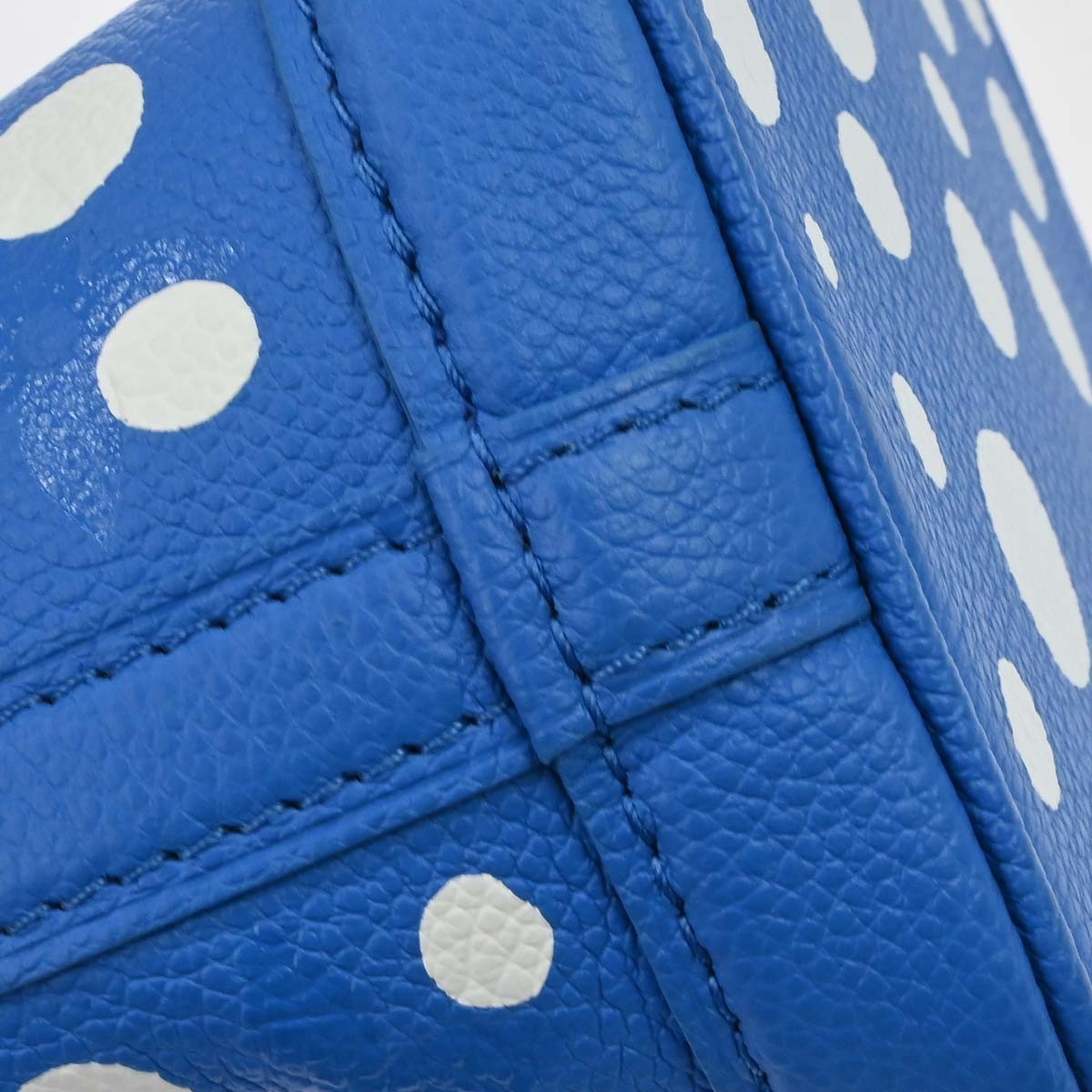 Louis Vuitton Nano Noé x Yayoi Kusama Vintage Bucket Bag in Blue Leather