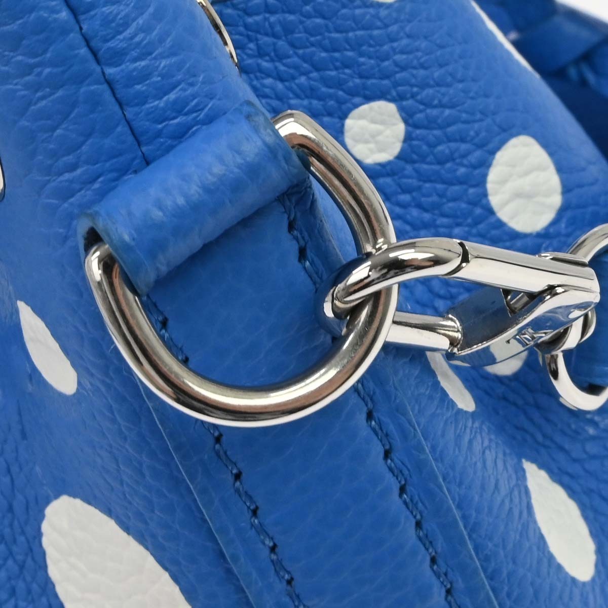 Louis Vuitton Nano Noé x Yayoi Kusama Vintage Bucket Bag in Blue Leather