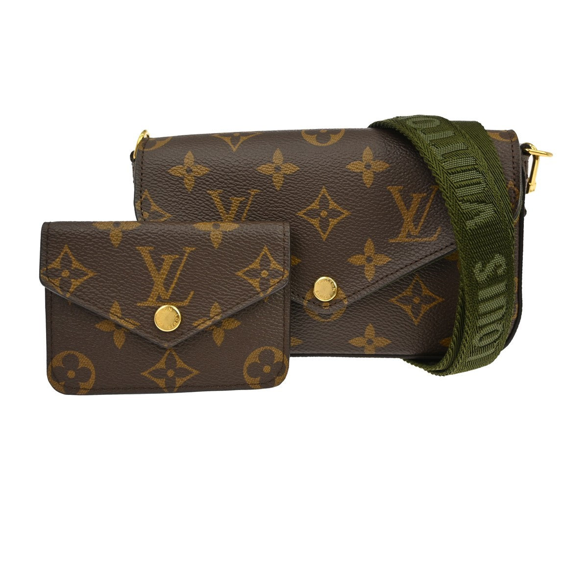 Louis Vuitton Pochette Félicie Vintage Crossbody Bag in Brown Monogram Canvas