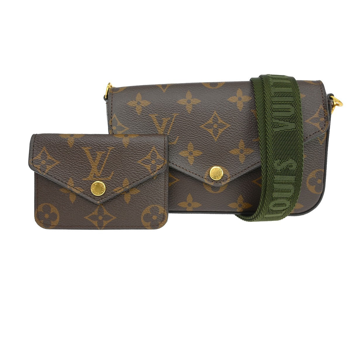 Louis Vuitton Pochette Félicie Vintage Crossbody Bag in Brown Monogram Canvas