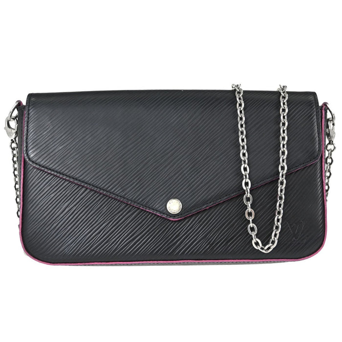Louis Vuitton Pochette Félicie Vintage Crossbody Bag in Black Epi Leather