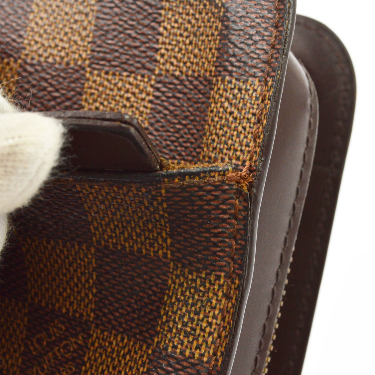 Louis Vuitton Saint Louis Vintage Clutch in Brown Damier Ebène Canvas