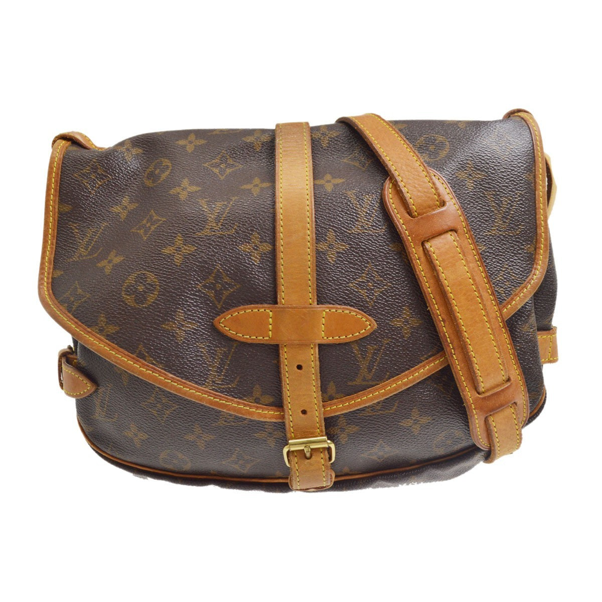 Louis Vuitton Saumur 30 Vintage Crossbody Bag in Brown Monogram Canvas