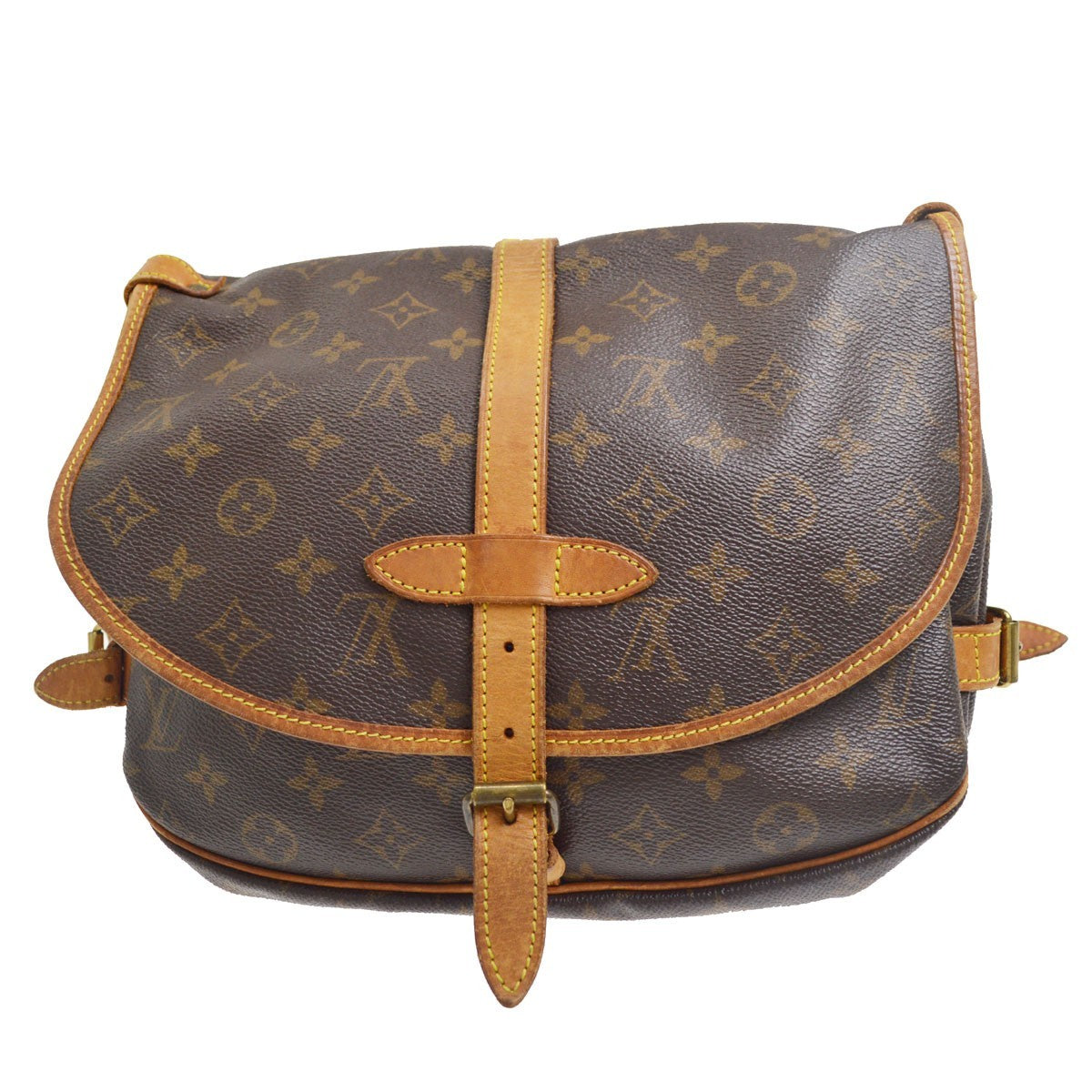Louis Vuitton Saumur 30 Vintage Crossbody Bag in Brown Monogram Canvas