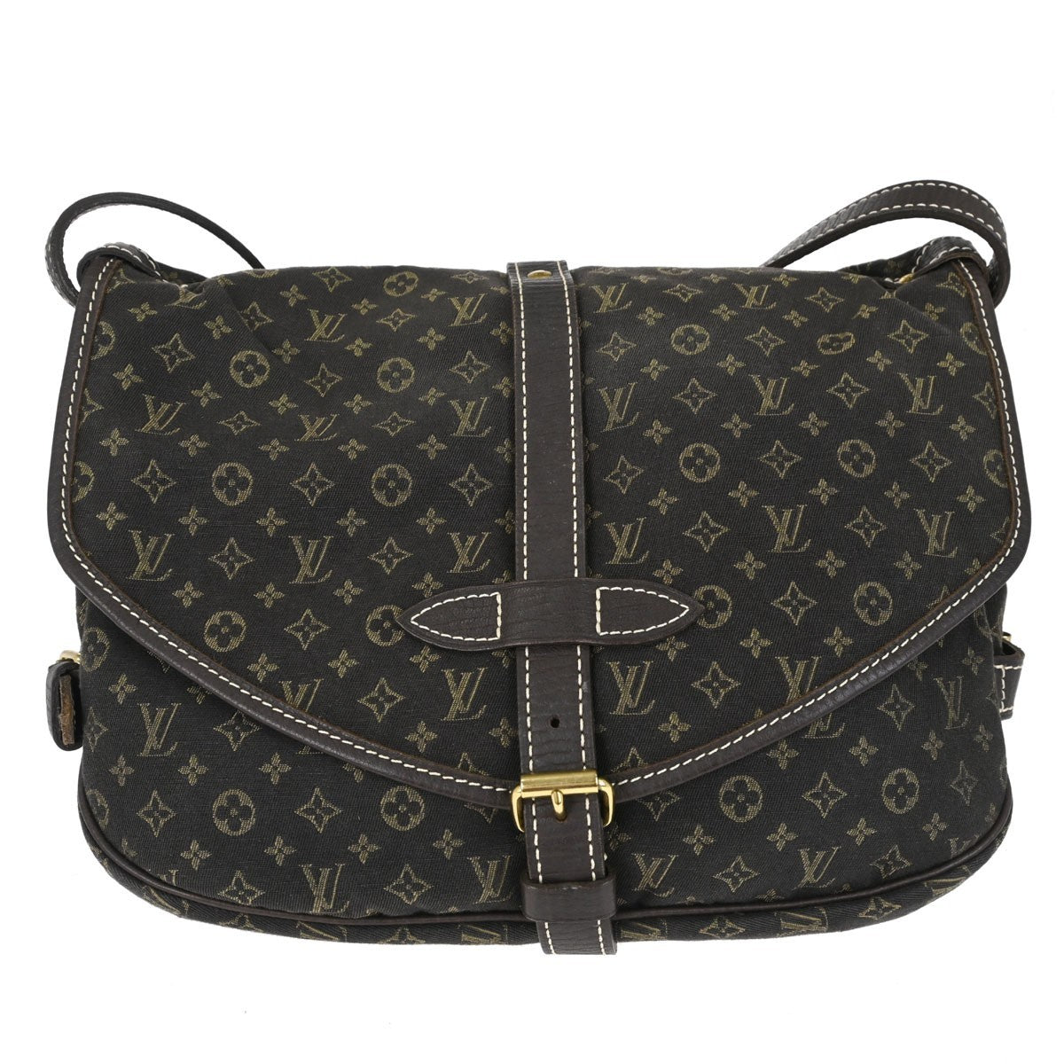 Louis Vuitton Saumur 30 Vintage Crossbody Bag in Brown Monogram Mini Lin Canvas