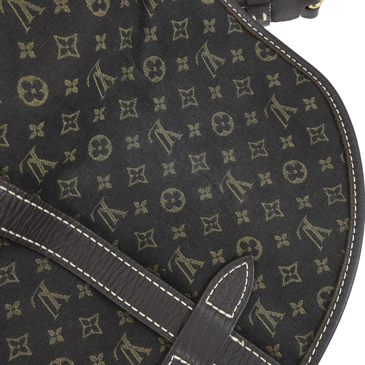 Louis Vuitton Saumur 30 Vintage Crossbody Bag in Brown Monogram Mini Lin Canvas