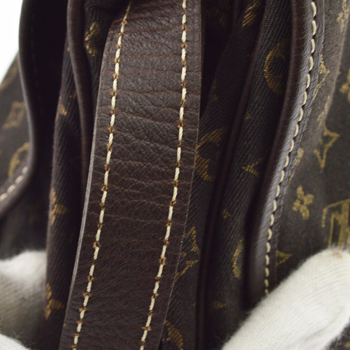 Louis Vuitton Saumur 30 Mini Lin Vintage Crossbody Bag in Brown Mini Lin Canvas