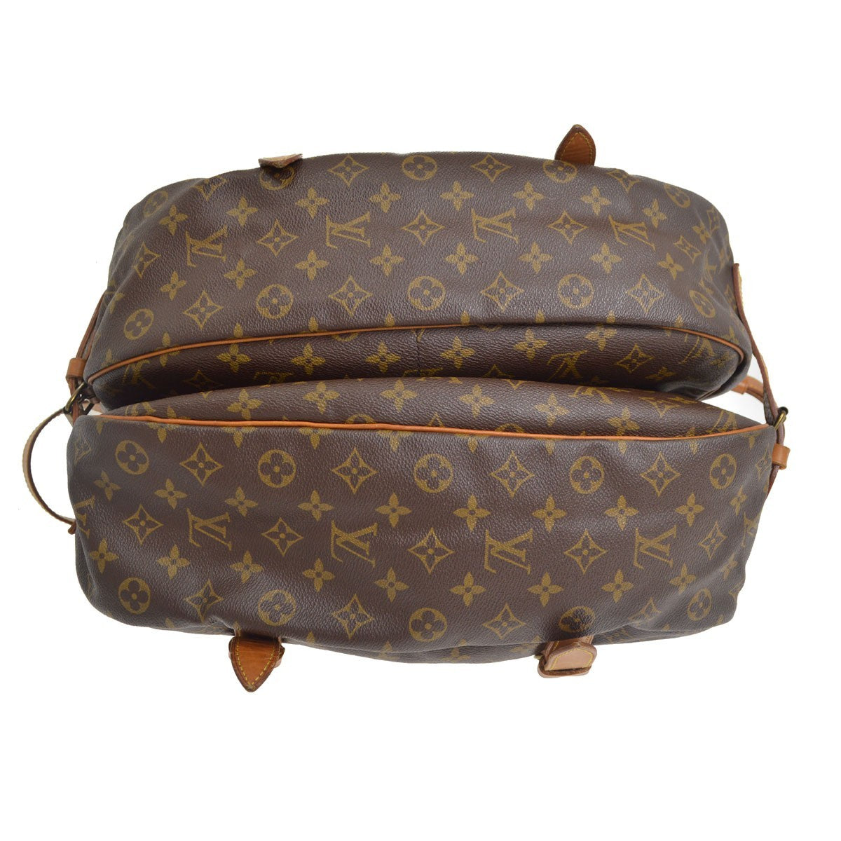 Louis Vuitton Saumur 43 Vintage Crossbody Bag in Brown Monogram Canvas