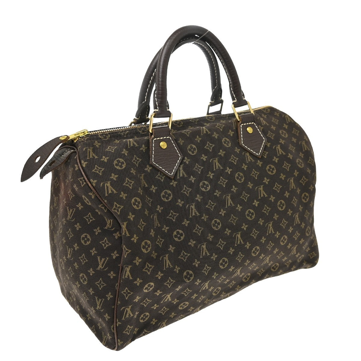 Louis Vuitton Speedy 30 Mini Lin Vintage Handbag in Brown Monogram Mini Lin Canvas