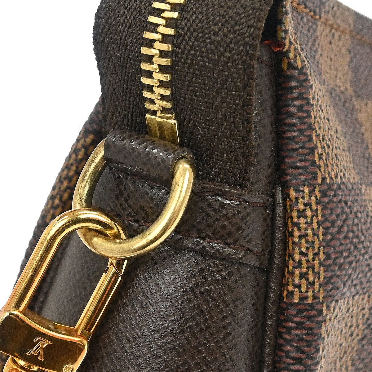 Louis Vuitton Trousse Make-up Vintage Pochette in Brown Damier Ebène Canvas