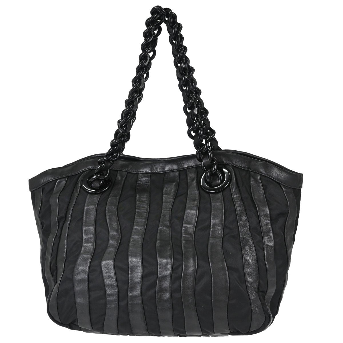 Prada Tessuto Chain Tote Vintage in Black Tessuto Nylon