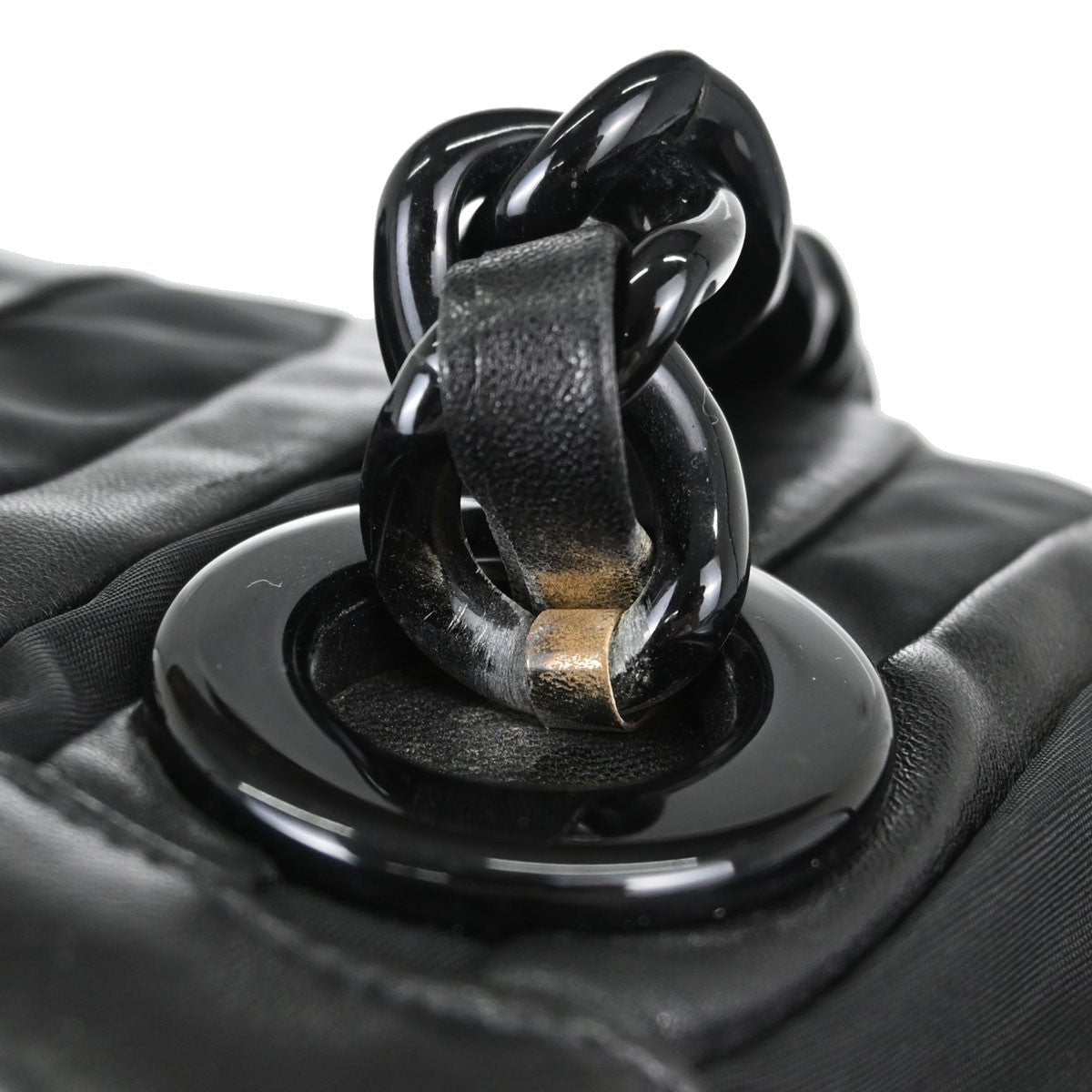 Prada Tessuto Chain Tote Vintage in Black Tessuto Nylon