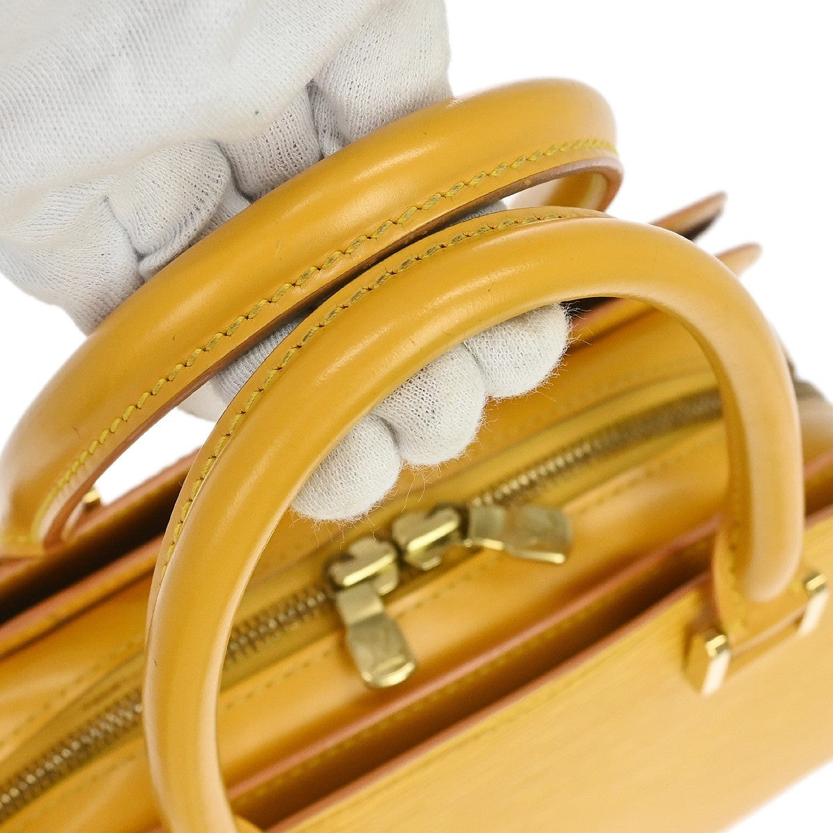 Louis Vuitton Yellow Epi Pont Neuf Handbag