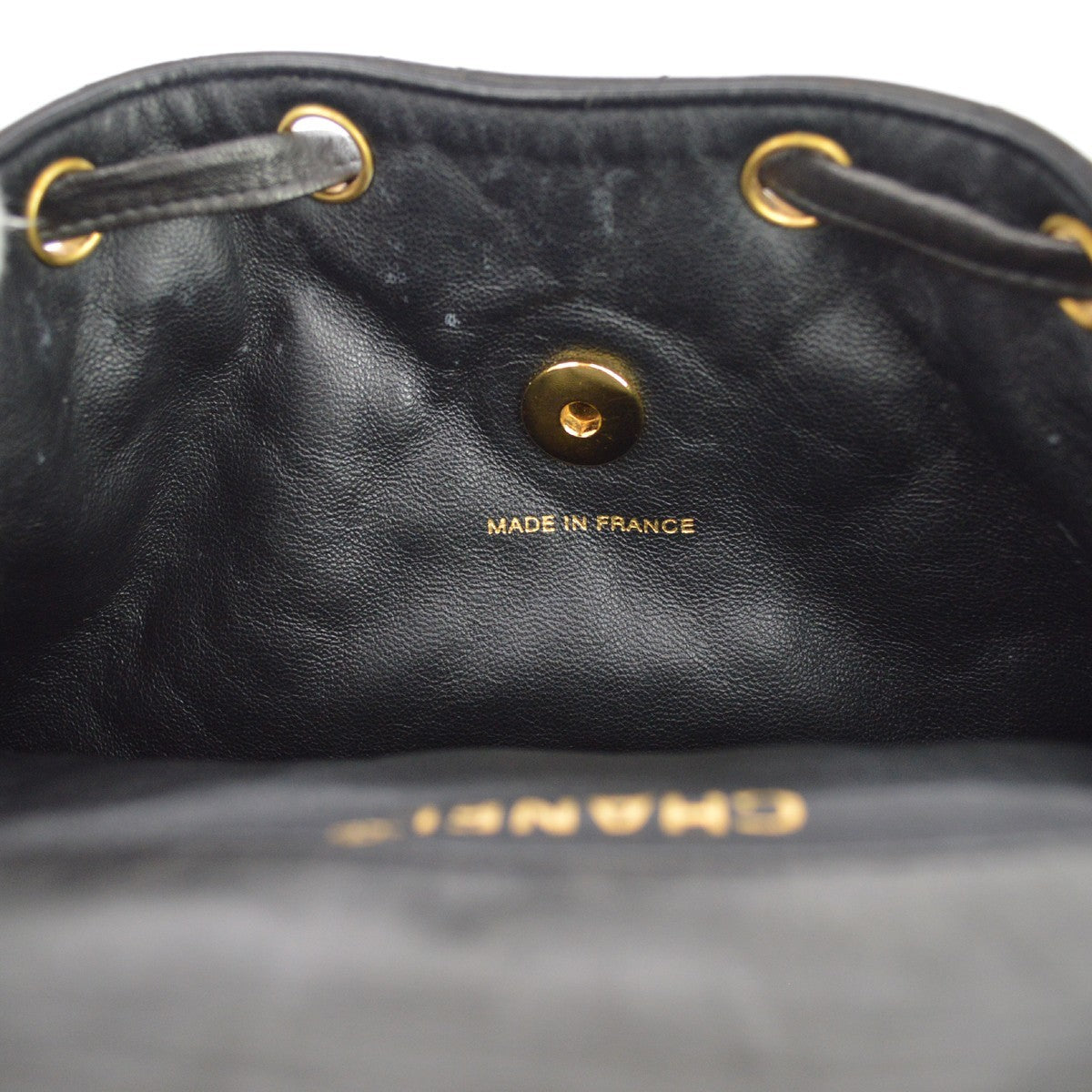 Chanel Black Lambskin Duma Backpack Large