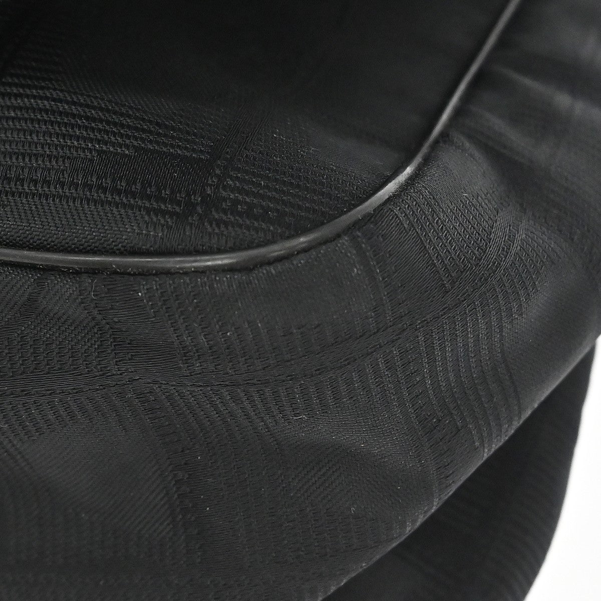 Chanel Black Jacquard Nylon Travel Line Shoulder Bag