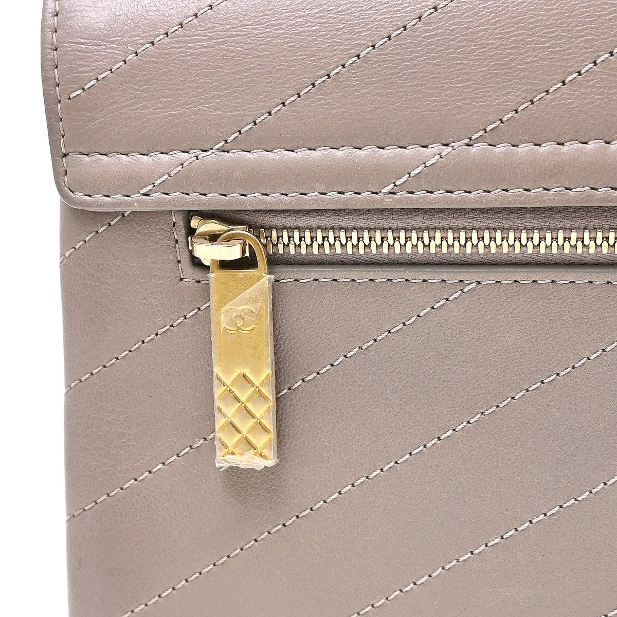 Chanel Purple Calfskin Chevron Shoulder Bag