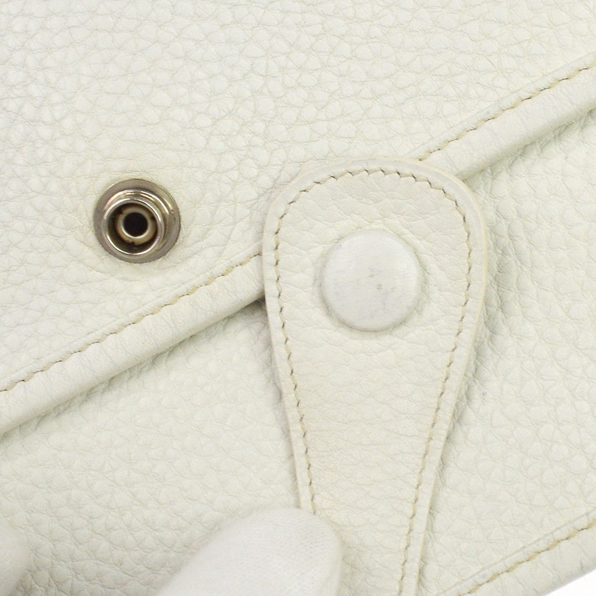 Hermès White Taurillon Clemence Evelyne 3 29 PM