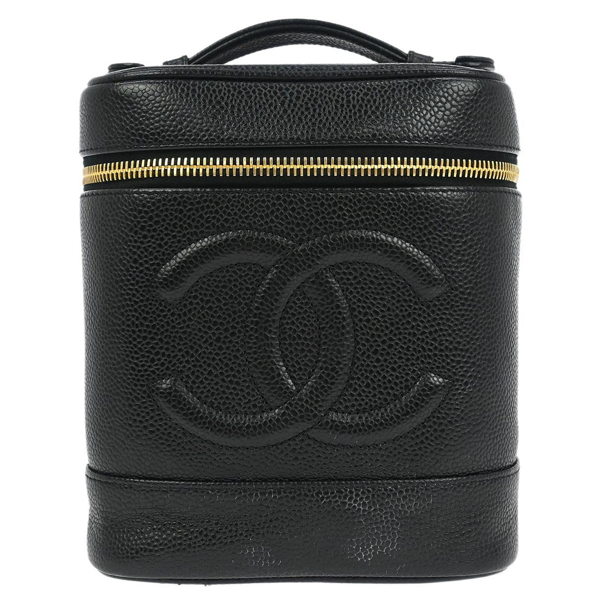 Chanel Black Calfskin Timeless Vanity Handbag