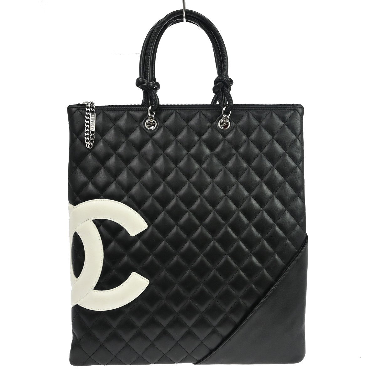 Chanel Black Calfskin Cambon Ligne Tote Handbag