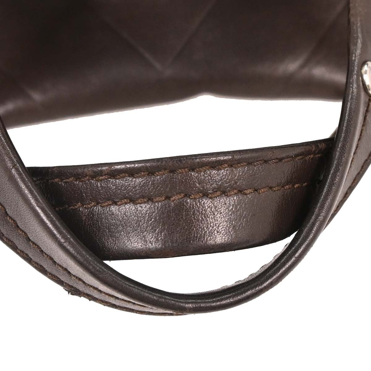 Chanel Brown Lambskin Chevron Handbag