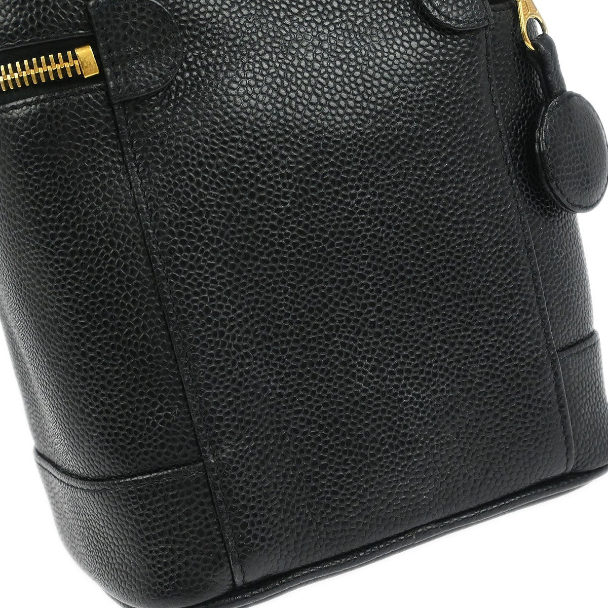 Chanel Black Calfskin Timeless Vanity Handbag