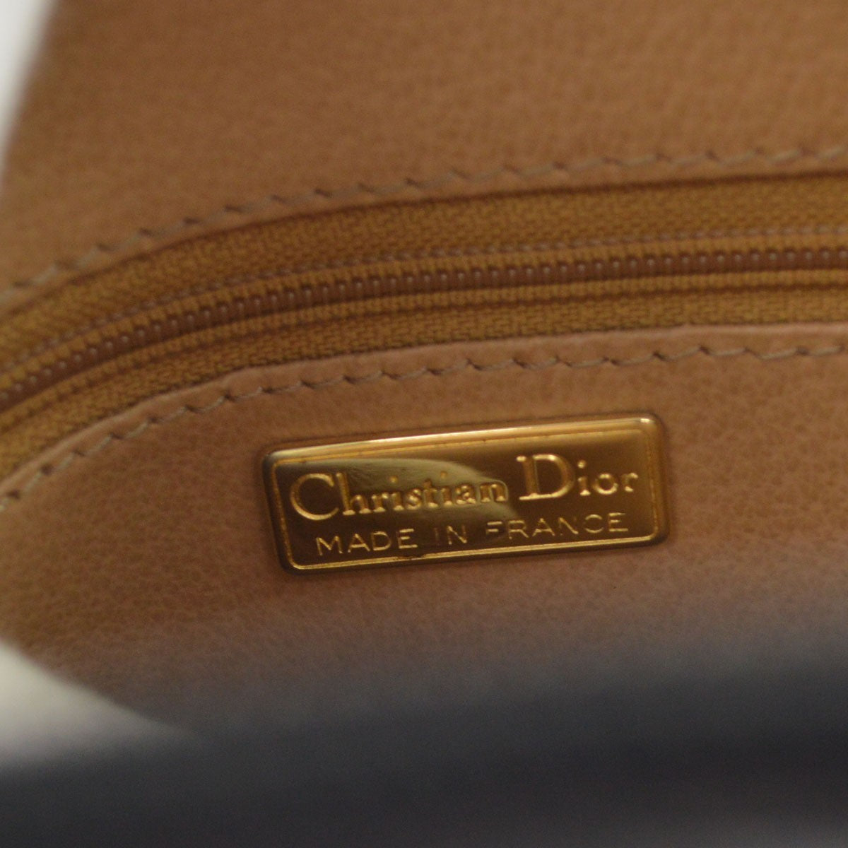 Christian Dior Black Leather Trotter Handbag