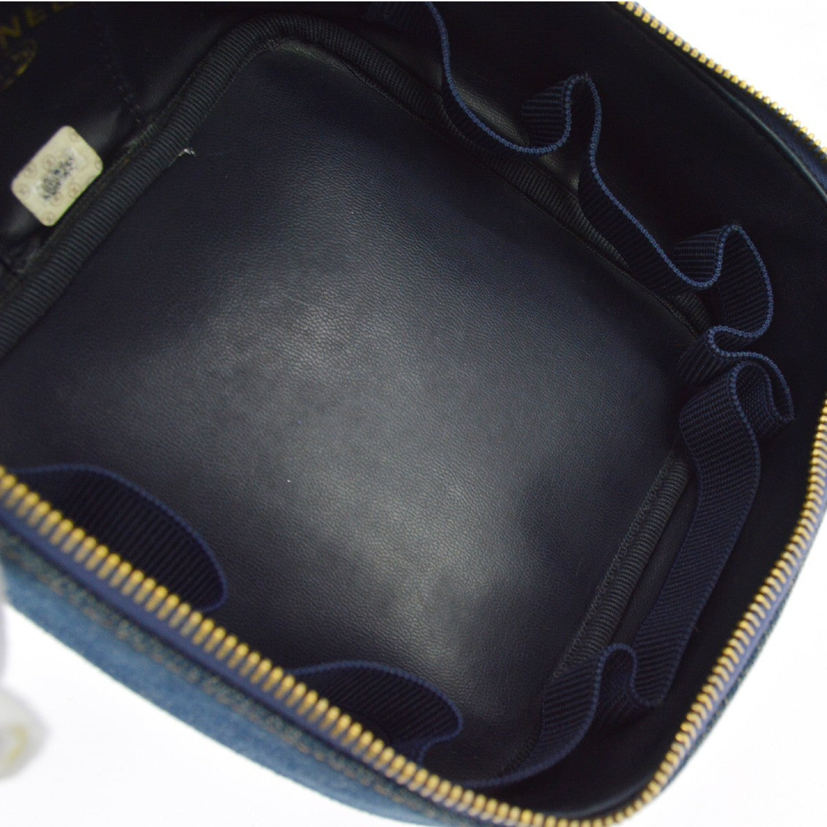 Chanel Blue Denim Vanity Handbag