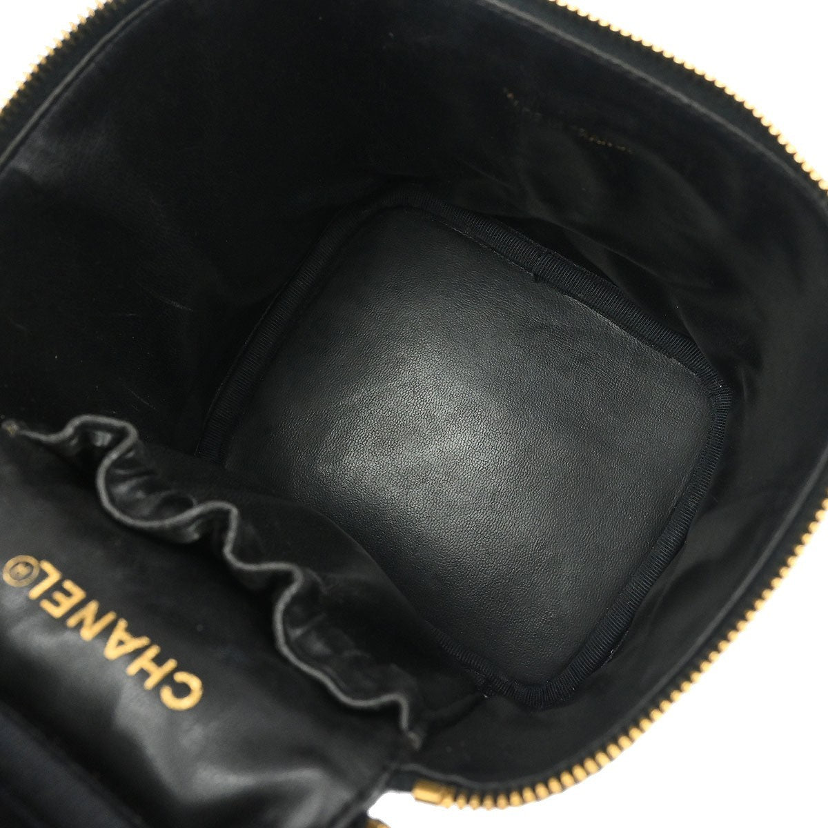 Chanel Black Calfskin Timeless Vanity Handbag