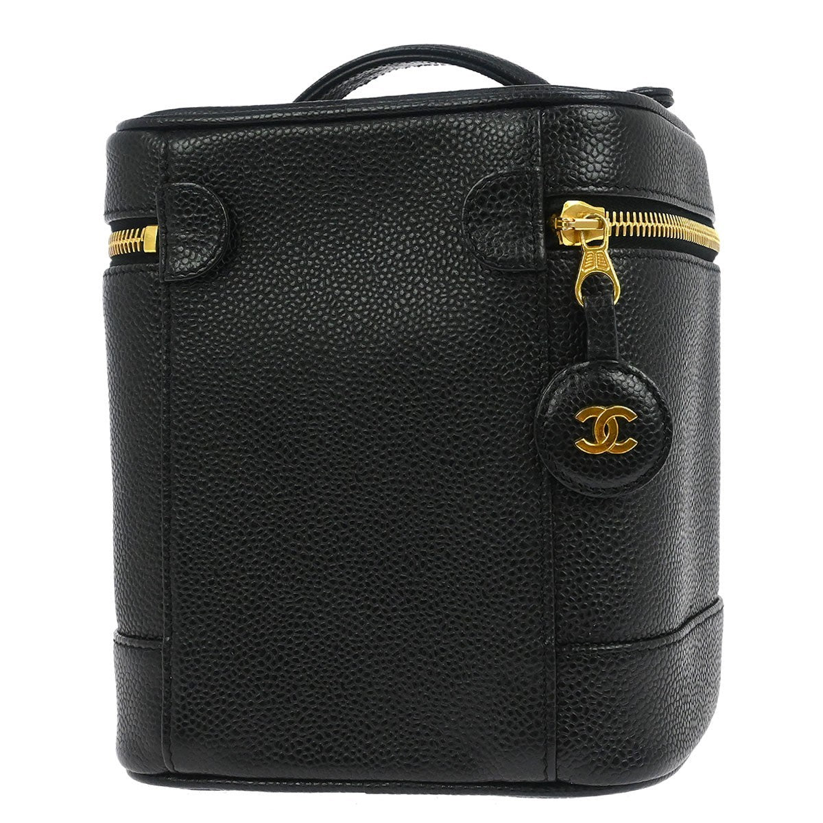 Chanel Black Calfskin Timeless Vanity Handbag