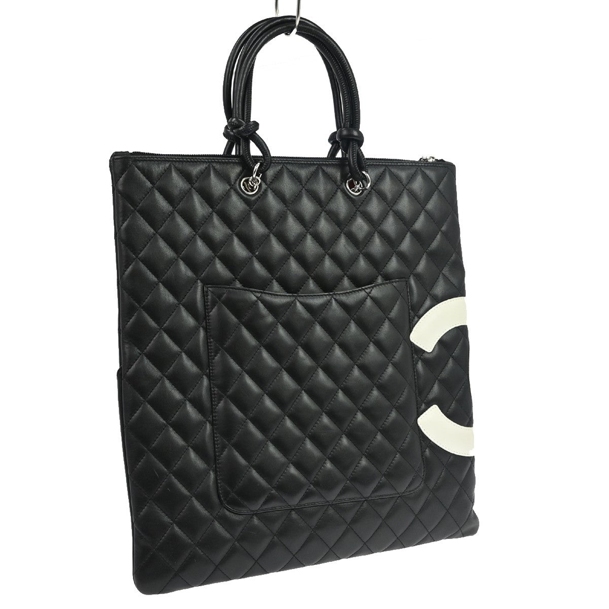 Chanel Black Calfskin Cambon Ligne Tote Handbag