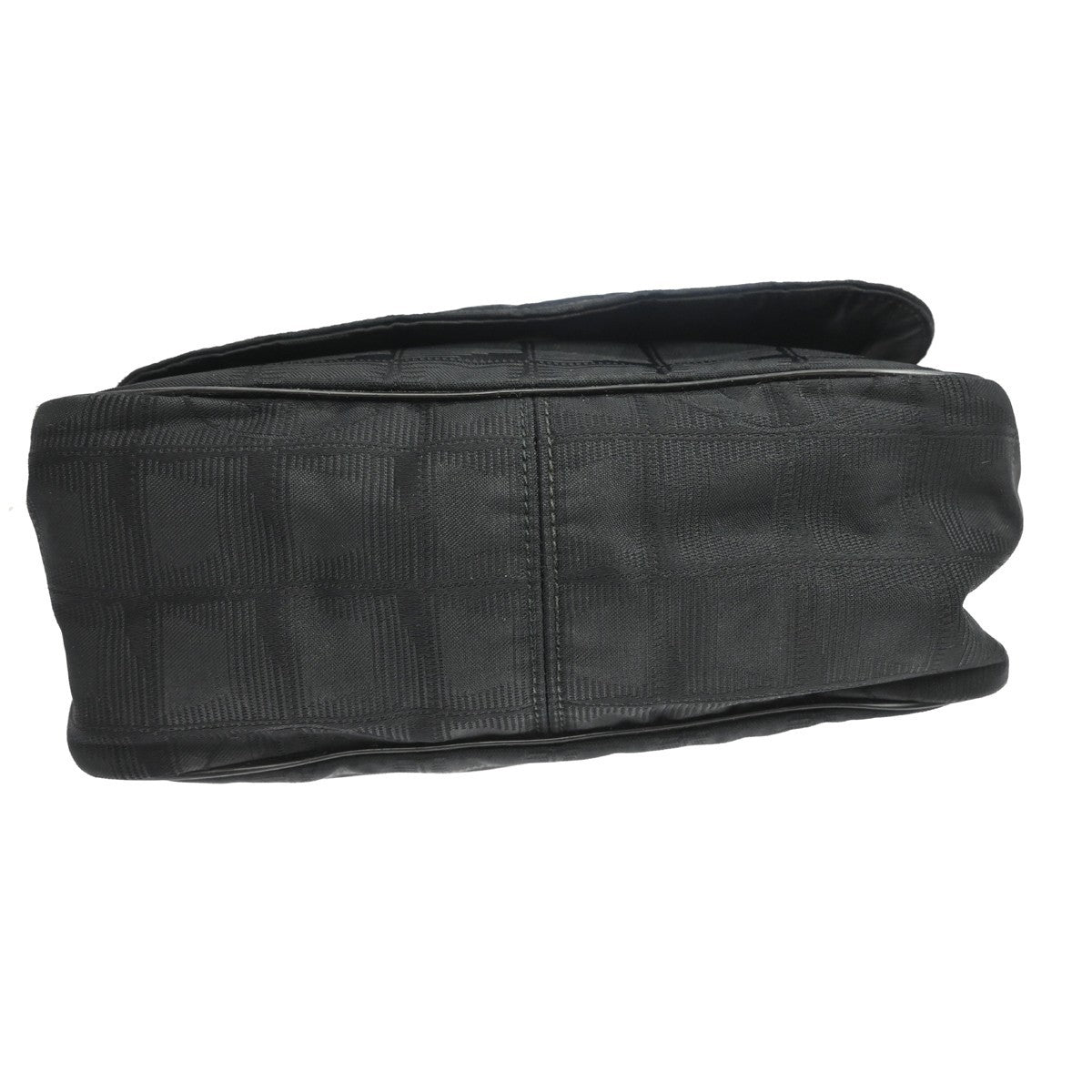 Chanel Black Jacquard Nylon Travel Line Shoulder Bag