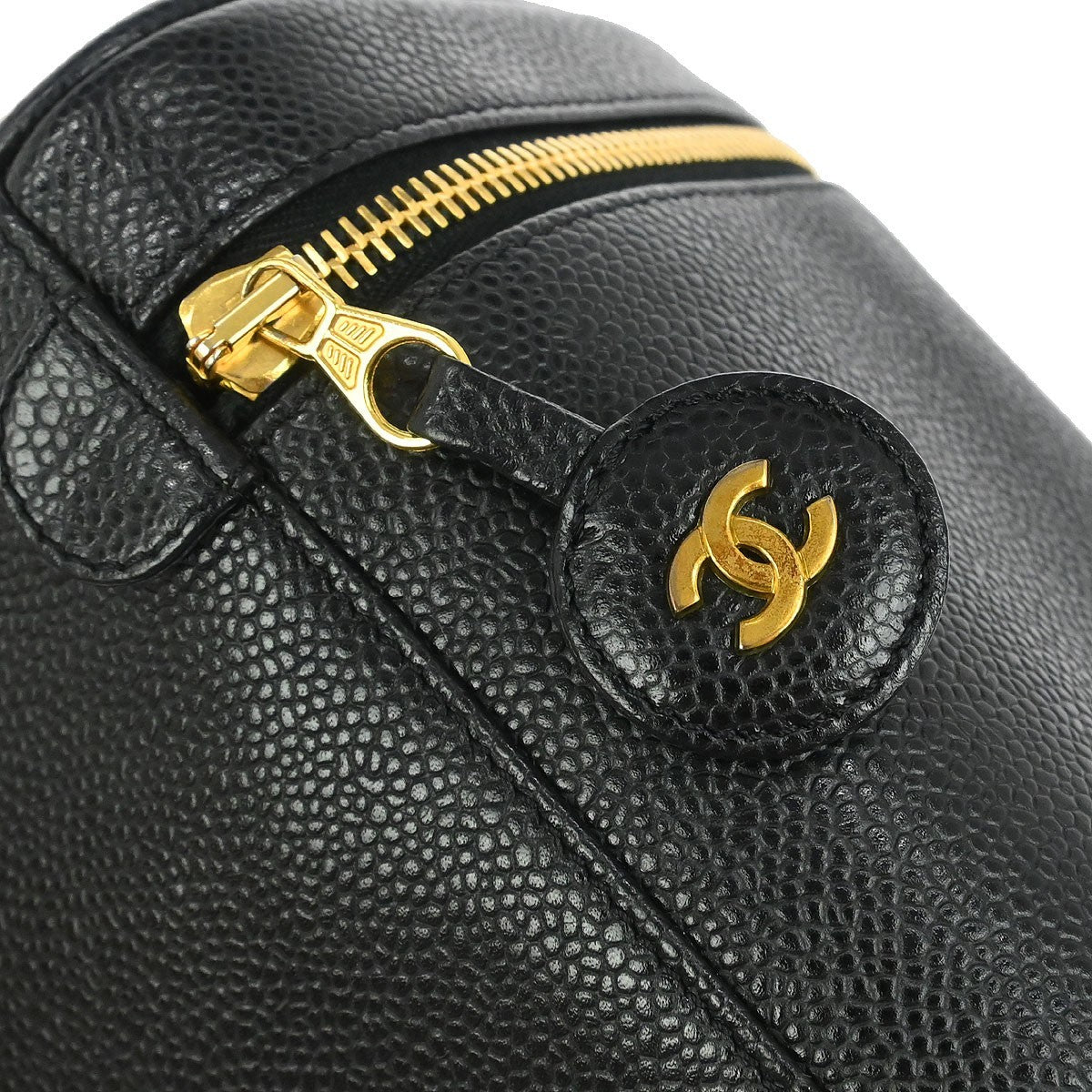 Chanel Black Calfskin Timeless Vanity Handbag