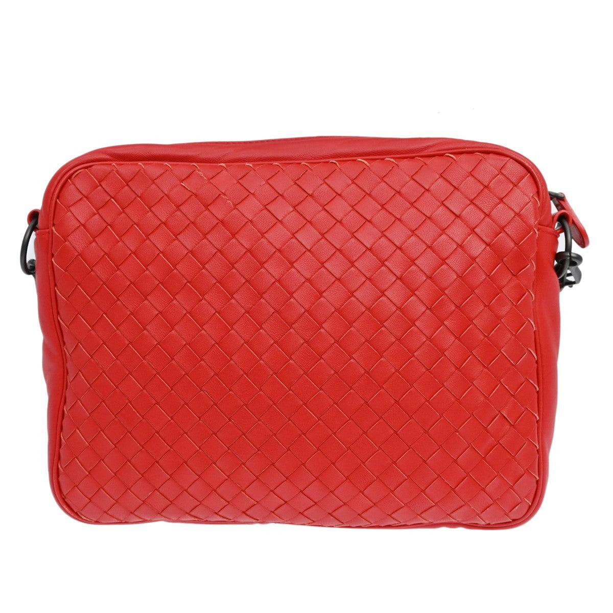 Bottega Veneta Red Intrecciato Shoulder Bag