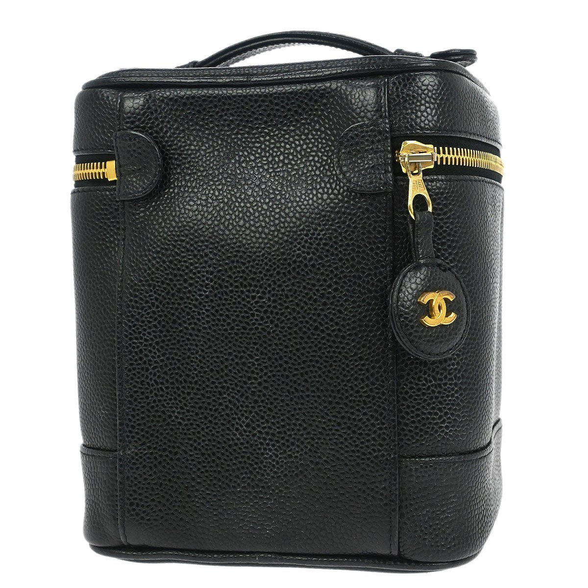 Chanel Black Calfskin Timeless Vanity Handbag