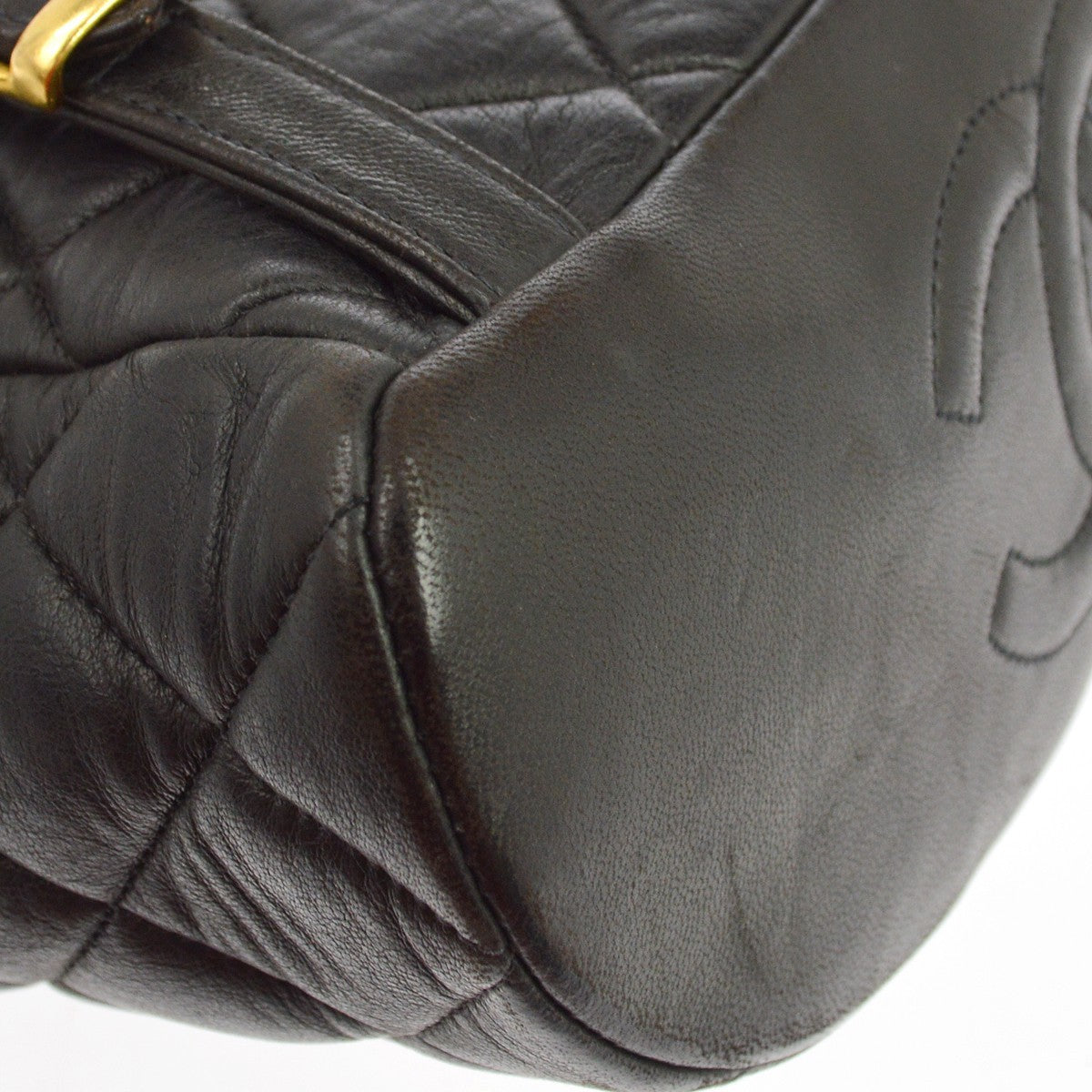 Chanel Black Lambskin Duma Backpack Large
