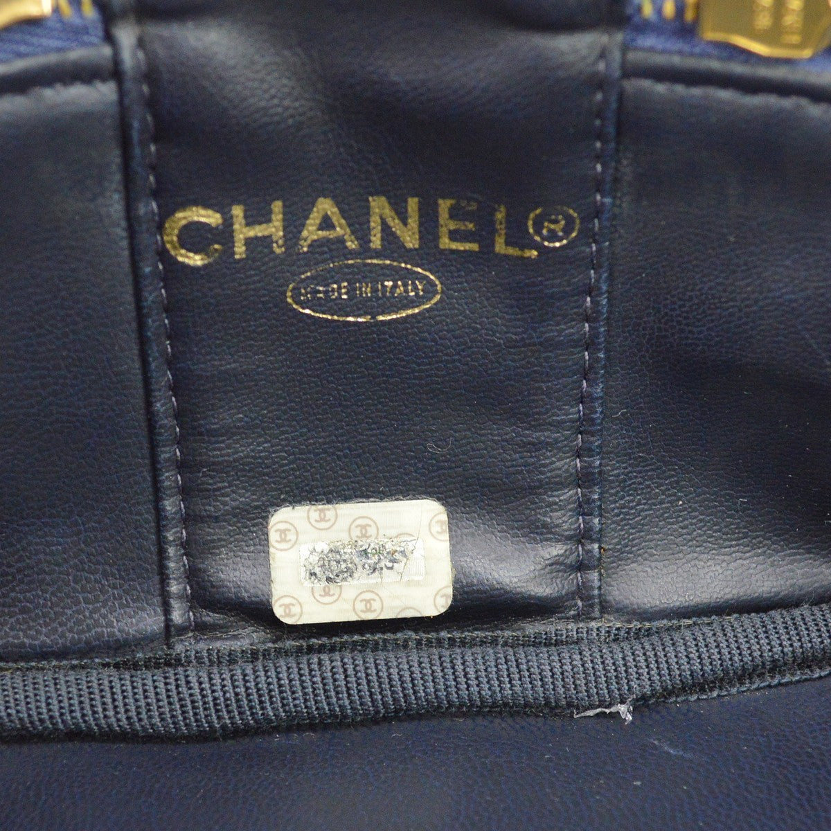 Chanel Blue Denim Vanity Handbag