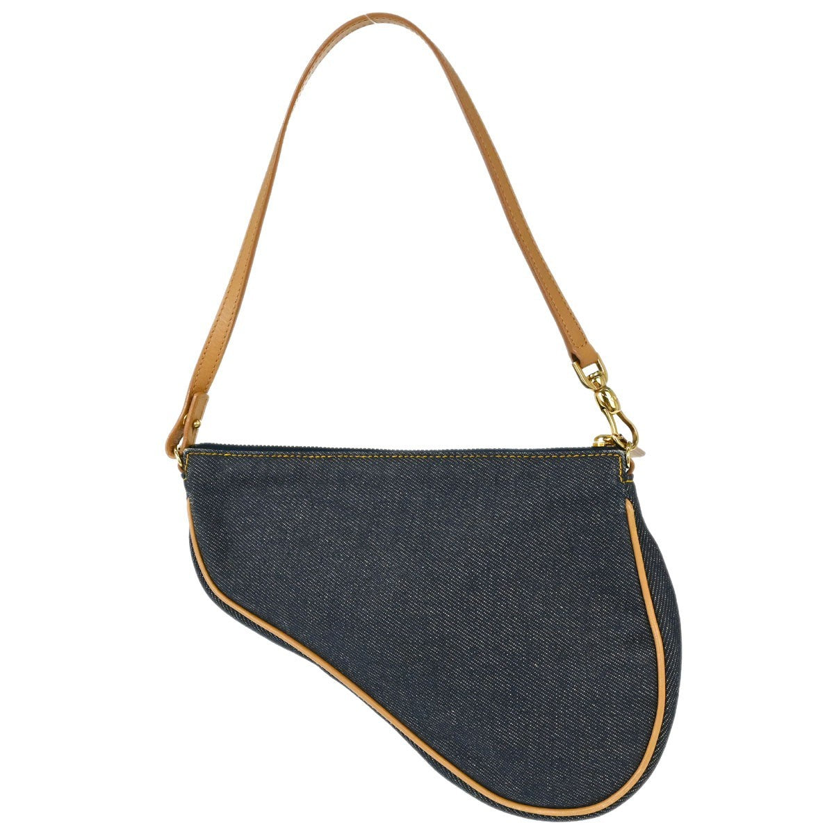 Christian Dior Navy Denim Saddle Handbag