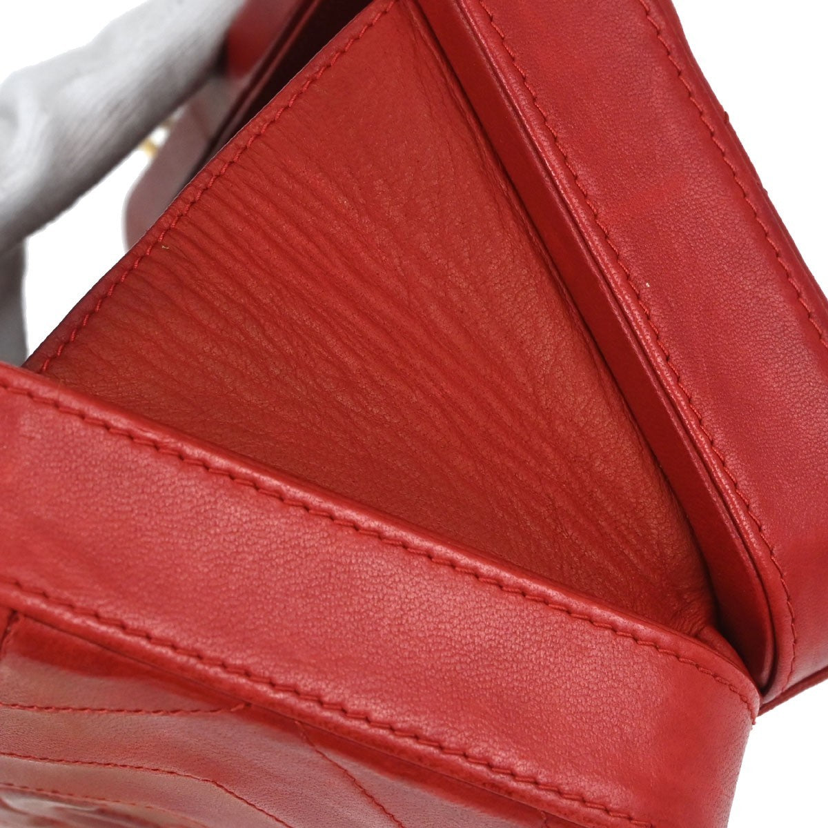 Chanel Red Lambskin Camera Bag Mini