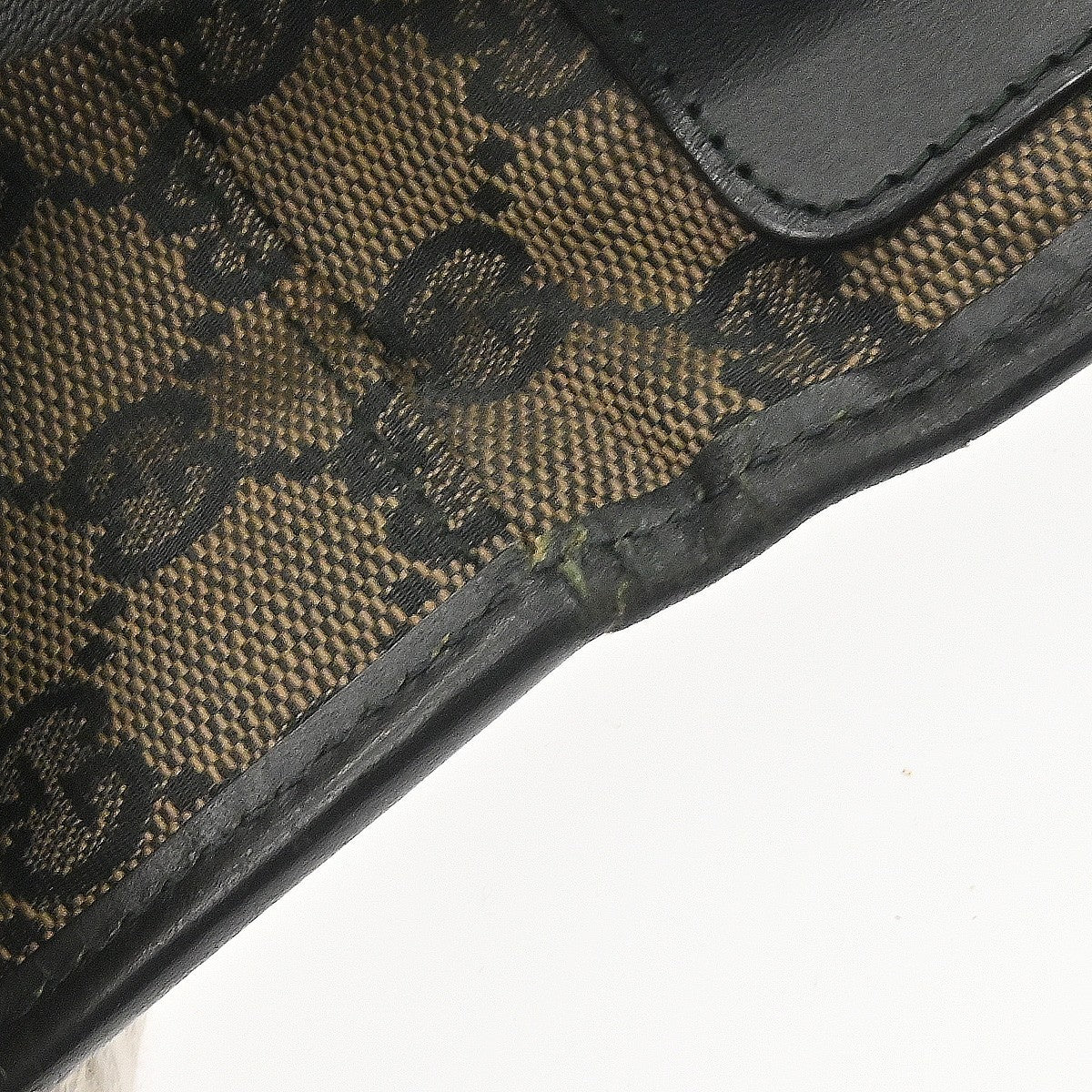 Gucci Brown Black Canvas GG Shoulder Bag