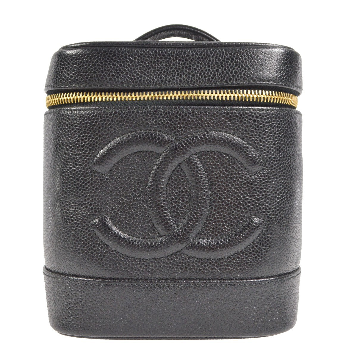 Chanel Black Calfskin Timeless Vanity Handbag
