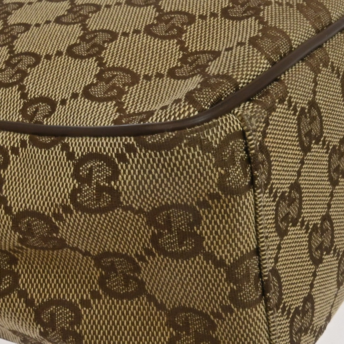 Gucci Beige Canvas GG Shoulder Bag