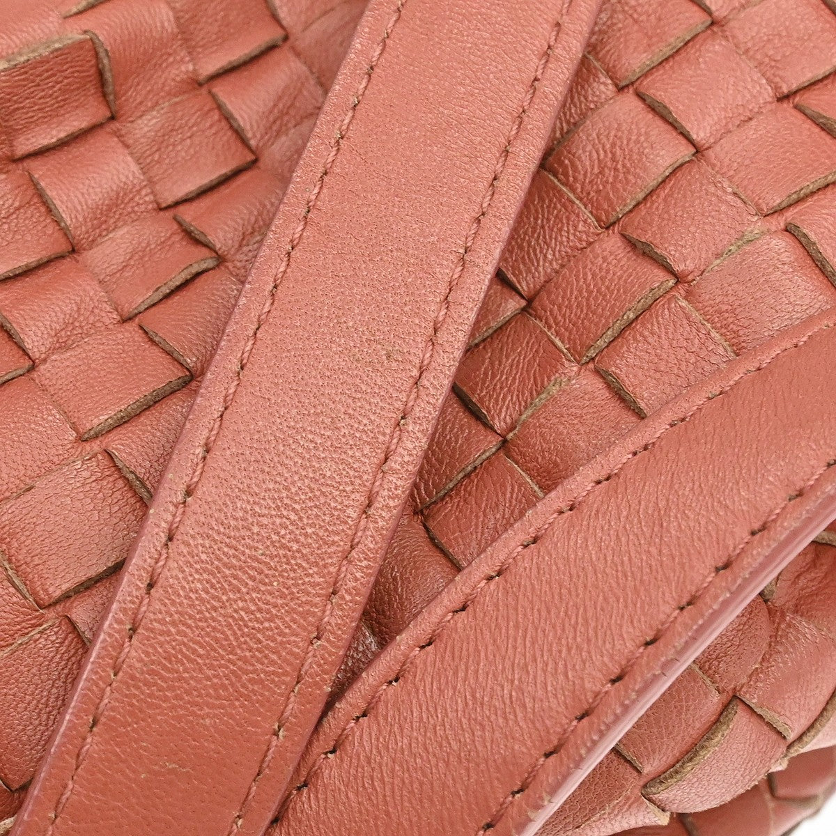 Bottega Veneta Red Intrecciato Shoulder Bag