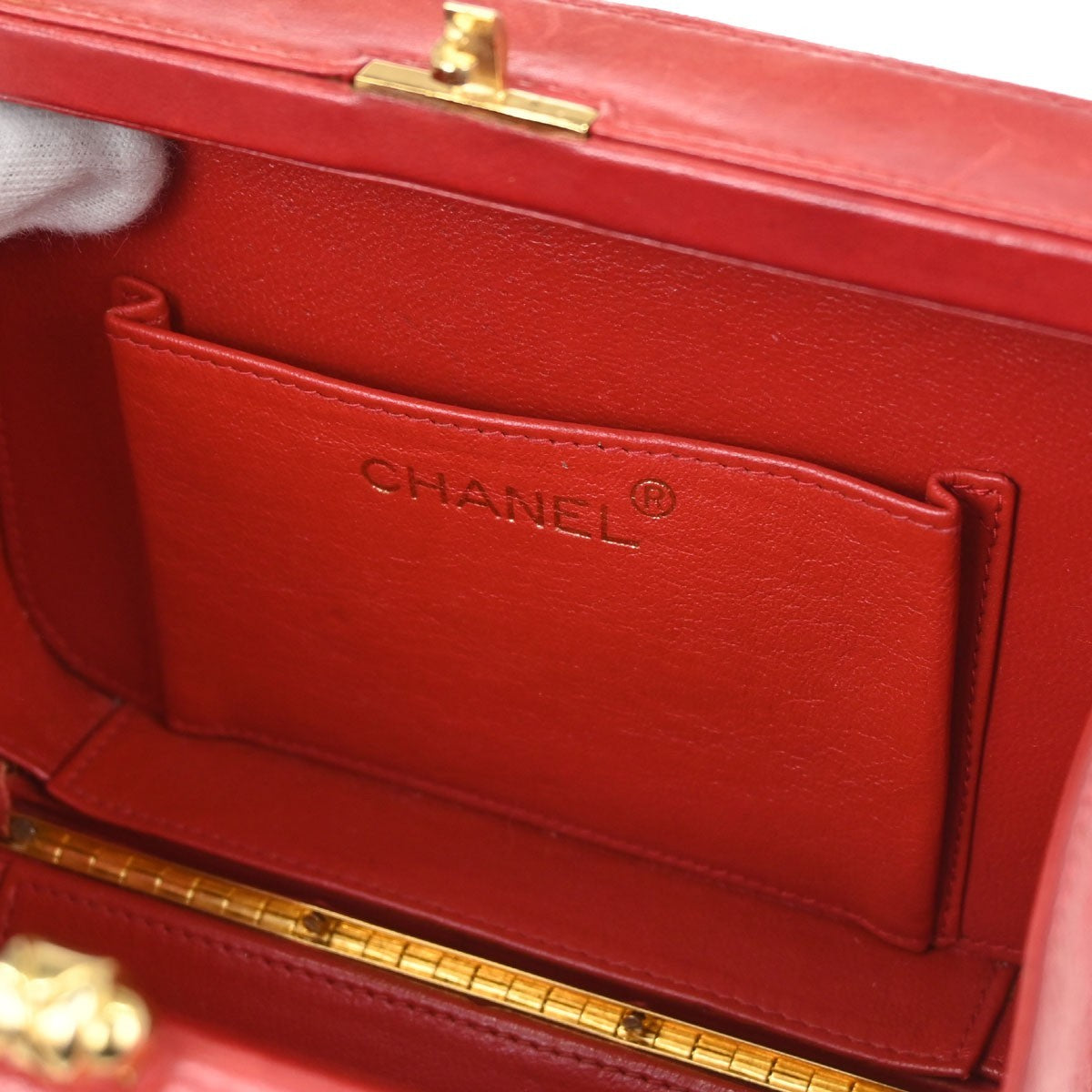 Chanel Red Lambskin Camera Bag Mini