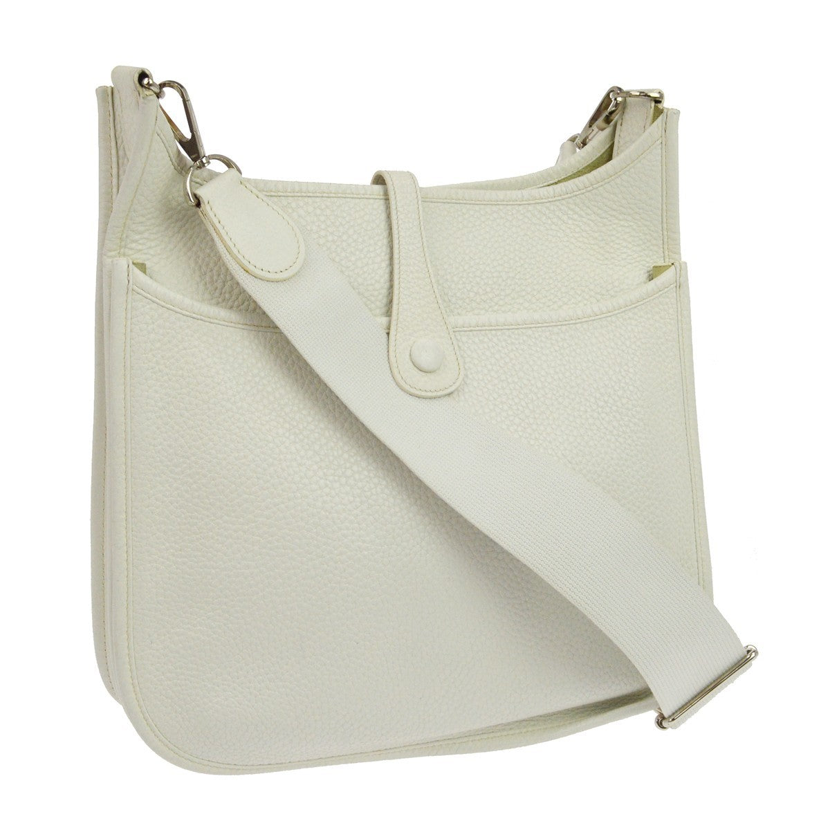 Hermès White Taurillon Clemence Evelyne 3 29 PM