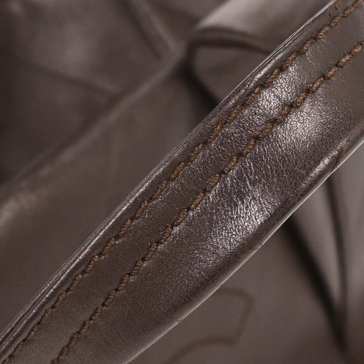 Chanel Brown Lambskin Chevron Handbag
