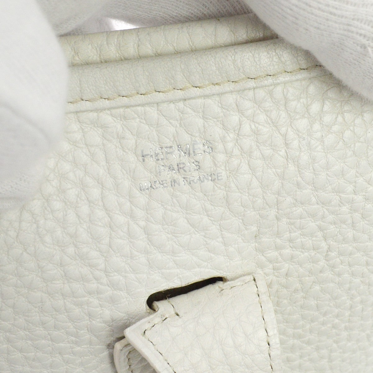 Hermès White Taurillon Clemence Evelyne 3 29 PM