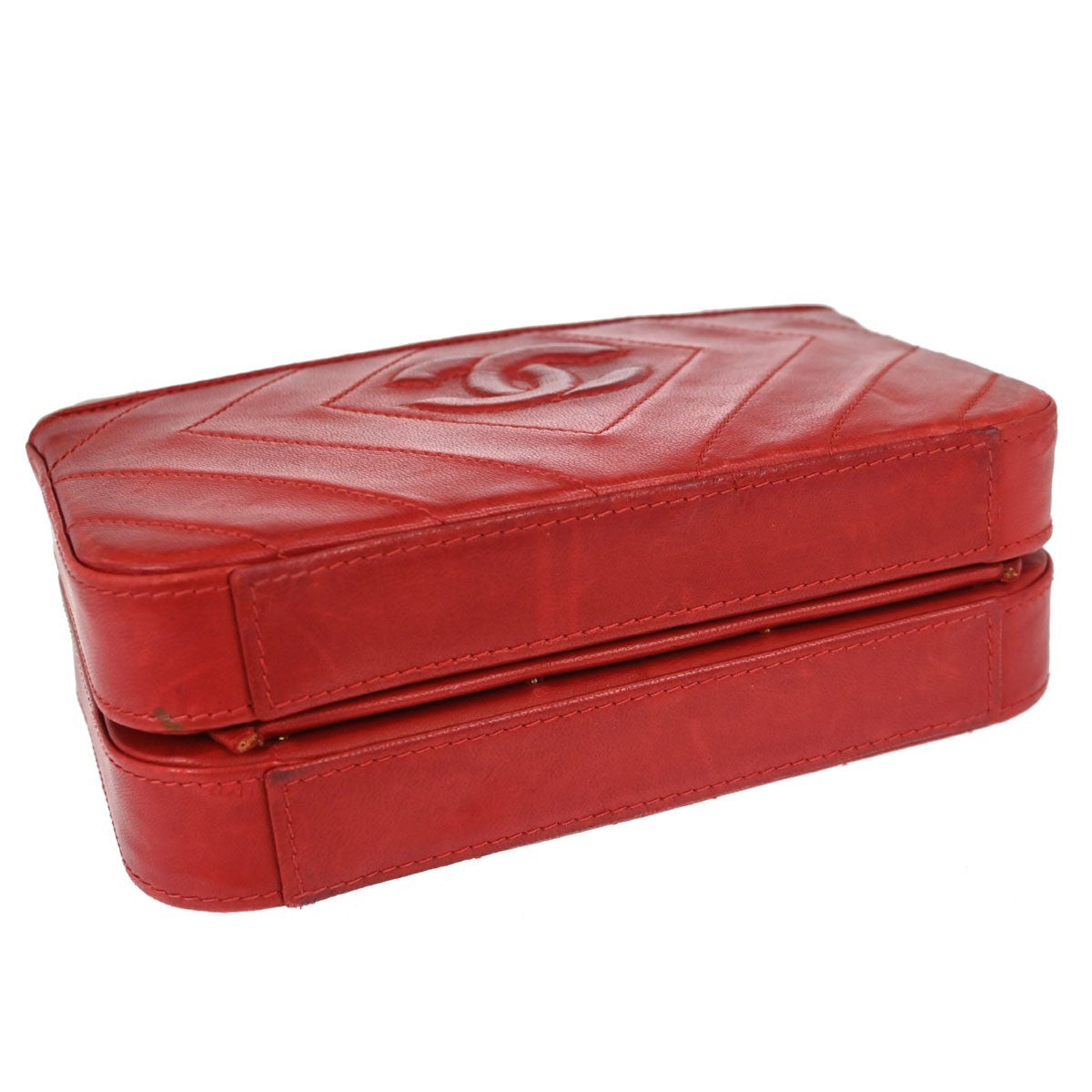 Chanel Red Lambskin Camera Bag Mini