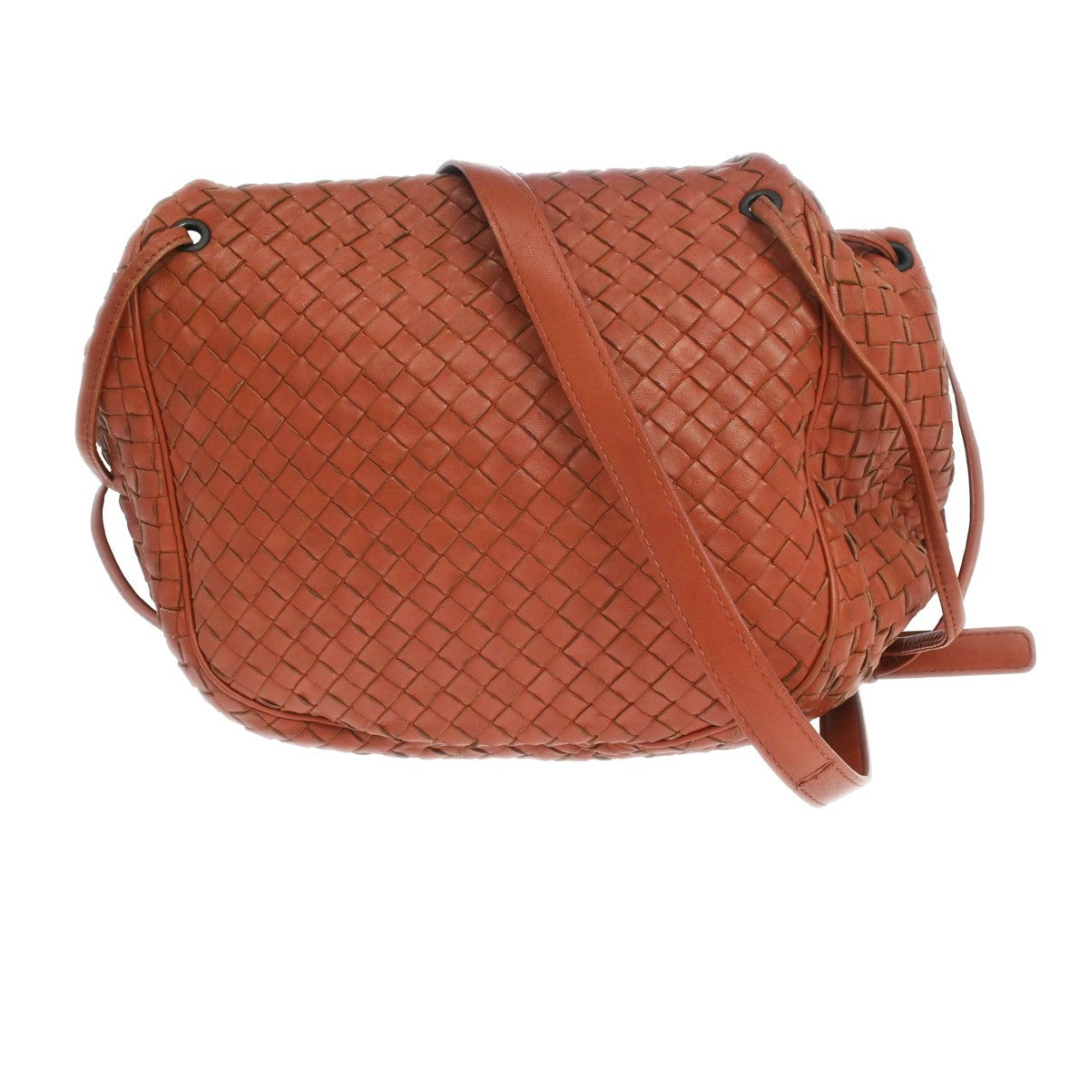 Bottega Veneta Red Intrecciato Shoulder Bag