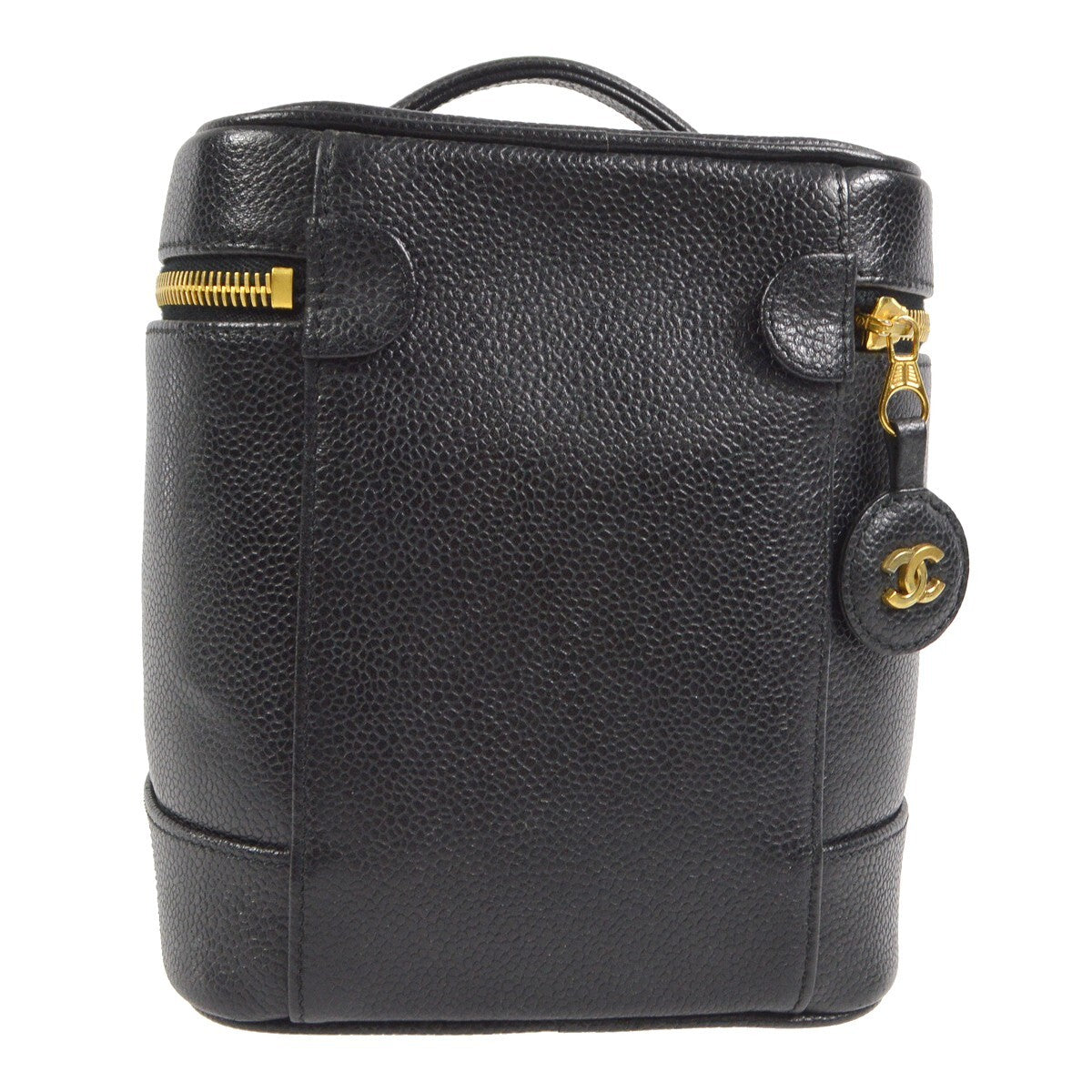 Chanel Black Calfskin Timeless Vanity Handbag